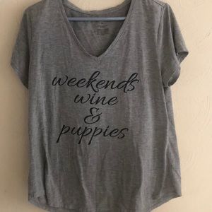 Weekends wine & puppies Tee